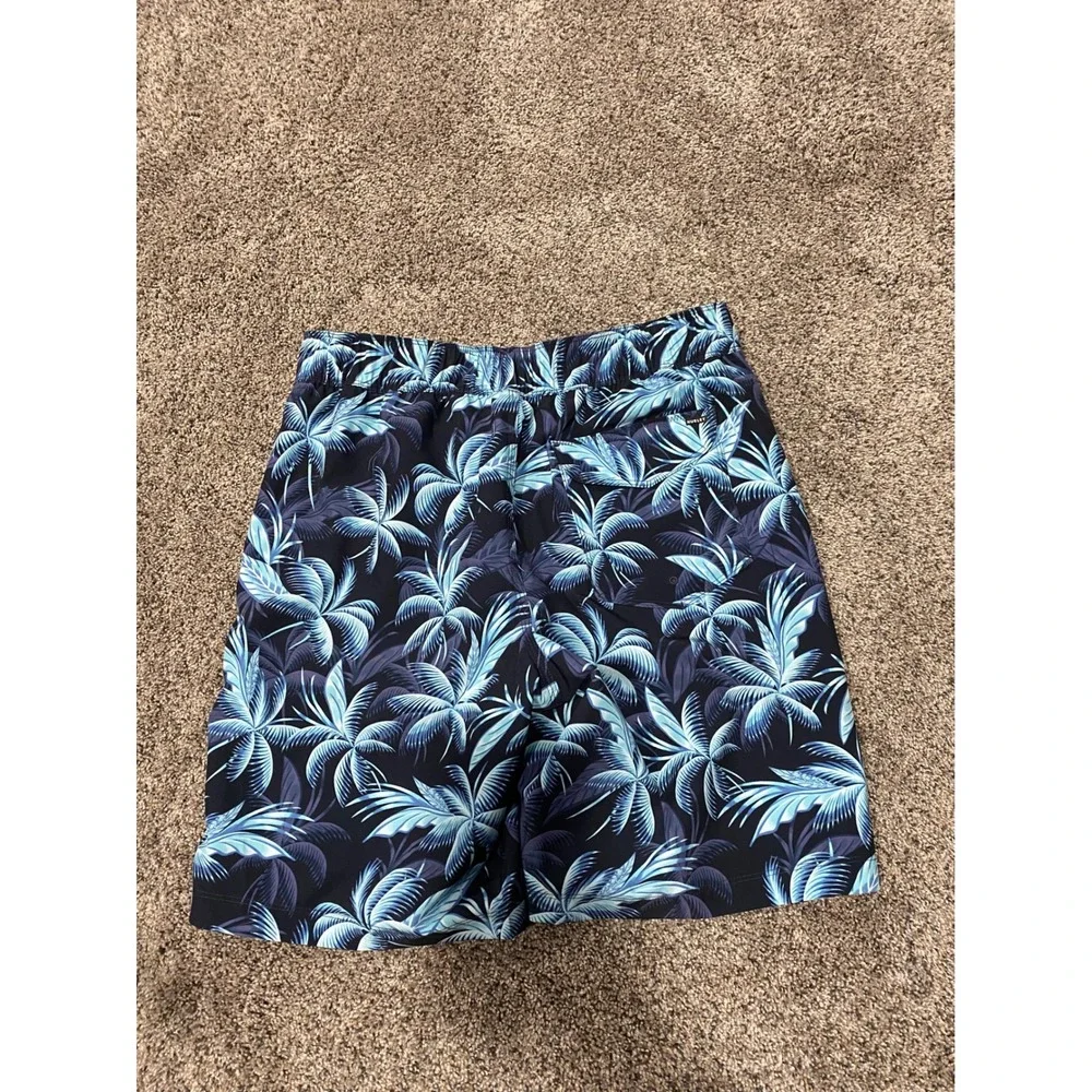 Hurley Mens Tropical Palm Tree Print Board Shorts Blue Black Small